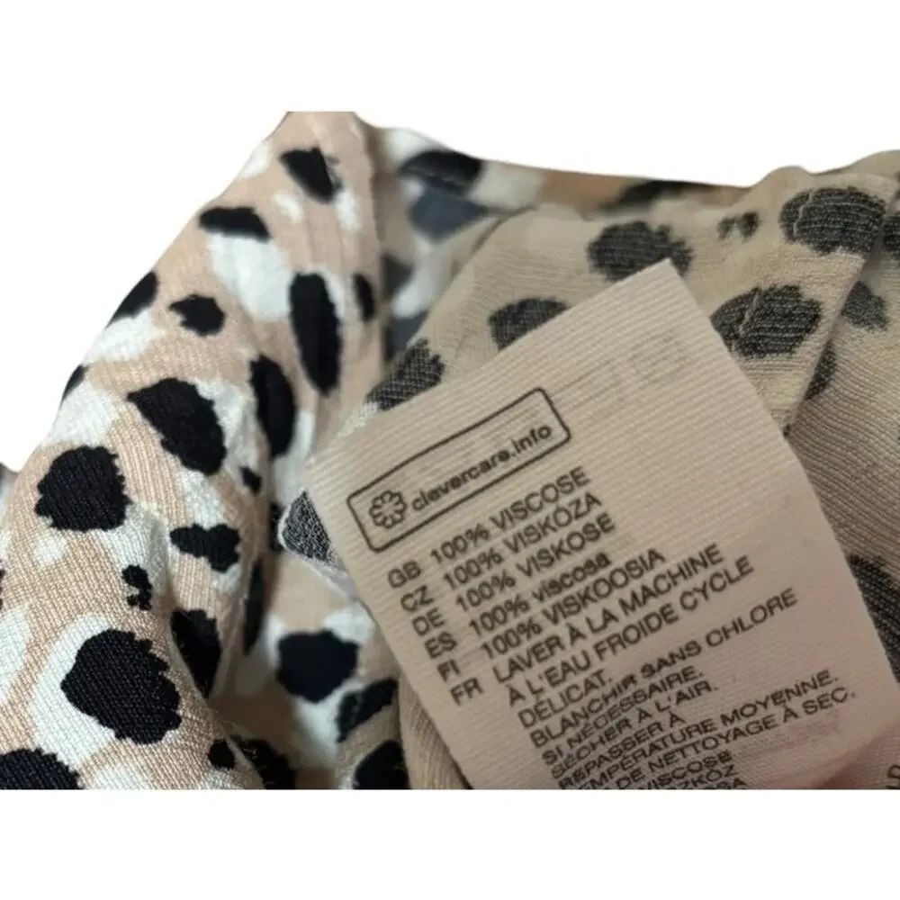 & Other Stories Leopard Print Spaghetti Strap Tank | Size 4